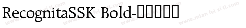 RecognitaSSK Bold字体转换